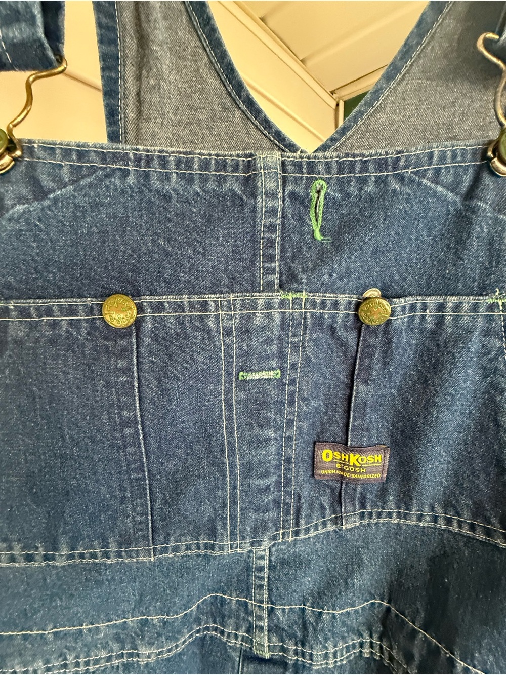 Vintage OshKosh B’Gosh Denim Bib Overalls 48 USA Union Made Workwear